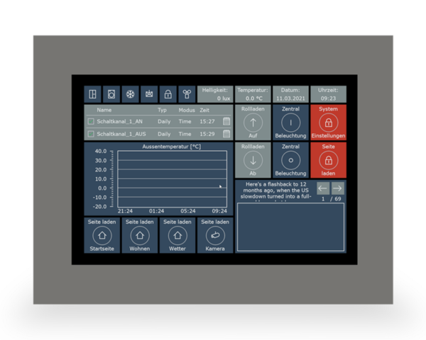 Touchpanel VisuControl 10"/25,6 cm | Remote access