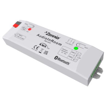 AudioinRoom | KNX controller for audio with Bluetooth and auxiliary input - 4 outputs x 10W