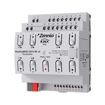 HeatingBOX 230V 8X v2 | Heating actuator for up to 8 outputs 230VAC and 8 inputs