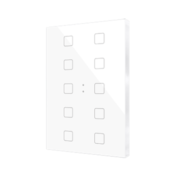 Flat XL X4/X6/X8/X10 | Glass capacitive push button - ZVIFXLX10GW