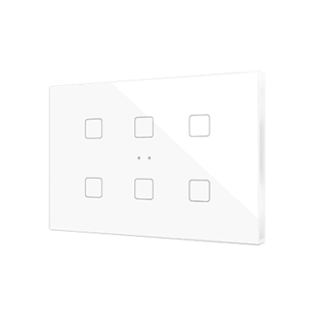 Flat XL X4/X6/X8/X10 | Glass capacitive push button - ZVIFXLX6GW