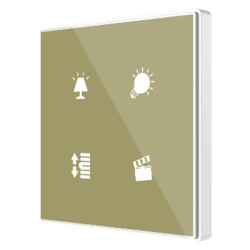 Capacitive push button Square TMD 1/2/4/6 Buttons & Temp probe - ZVI-SQTMD4-CUS