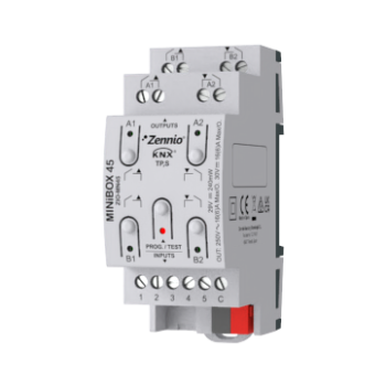 MINiBOX 45 | KNX multifunction actuator - 4 outputs 16A / 5 inputs A/D