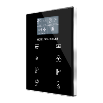 Capacitive touch panel with 8 buttons and display with thermostat - ZVI-TMDD-C