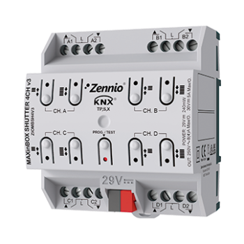 MAXinBOX SHUTTER 4CH v3 | Shutter actuator with KNX Secure 4 channels