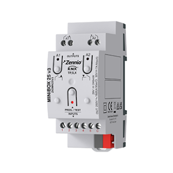 MINiBOX 25 v3 | KNX multifunction actuator with KNX Secure - 2 outputs 16A / 5 inputs A/D