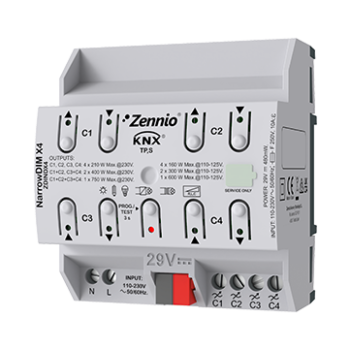 NarrowDIM X4 | Universal dimmer actuator - 4 channels x 210W - 4.5 DIN units