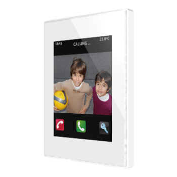 Z41 COM | Color capacitive touch panel with video intercom - PC-ABS frame - ZVI-Z41COM-WP