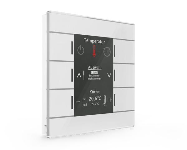 Glass Central Operation Unit Smart | Status color Display / Temperature controller and temperature sensor