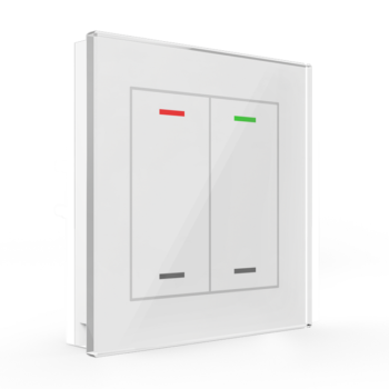 Glass Push-button II Lite | RGBW - neutral/blinds/switch - BE-GTL20W.01