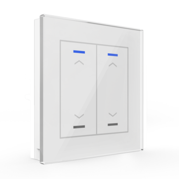Glass Push-button II Lite | RGBW - neutral/blinds/switch - BE-GTL20W.A1
