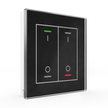 Glass Push-button II Lite | RGBW - neutral/blinds/switch - BE-GTL2TS.B1