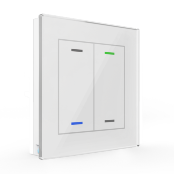 Glass Push-button II Lite | RGBW - neutral/blinds/switch - BE-GTL2TW.01