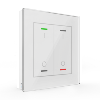 Glass Push-button II Lite | RGBW - neutral/blinds/switch - BE-GTL2TW.B1
