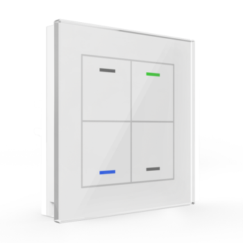 Glass Push-button II Lite | RGBW - neutral/blinds/switch - BE-GTL40W.01