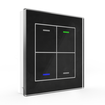 Glass Push-button II Lite | RGBW - neutral/blinds/switch - BE-GTL4TS.01