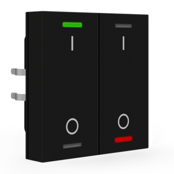 Push-button Lite 55 Black | RGBW - neutral/blinds/switch