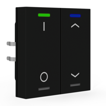 Push-button Lite 55 Black | RGBW - neutral/blinds/switch