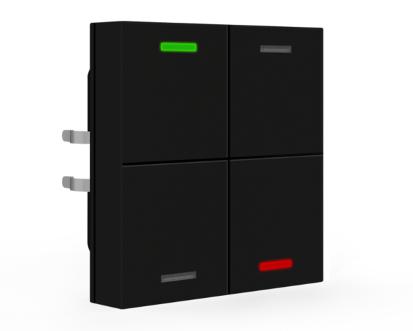 Push-button Lite 55 Black | RGBW - neutral/blinds/switch