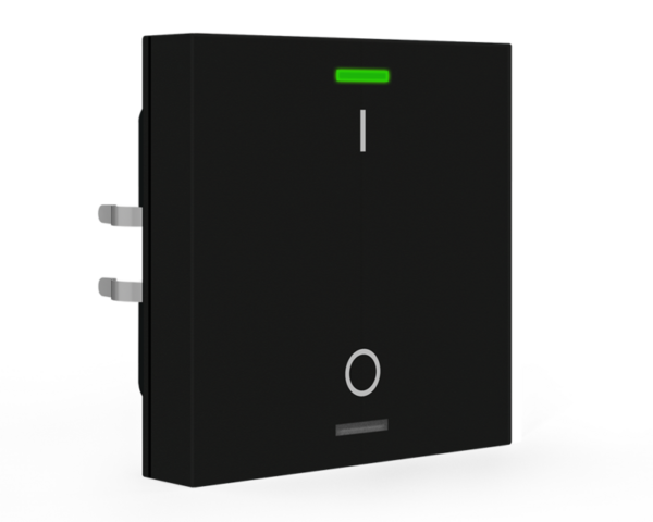 Push-button Lite 55 Black | RGBW - neutral/blinds/switch with Temperature Sensor