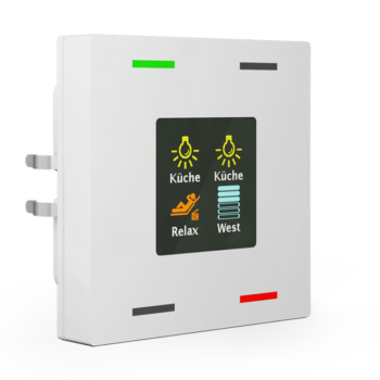 Push-button Smart 55 | Color display - RGBW status LEDs with Tamperature/Humidity sensor