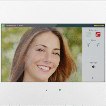 IDDERO HC3-KNX - 7” capacitive touch panel with IP connectivity and door phone function Classic White
