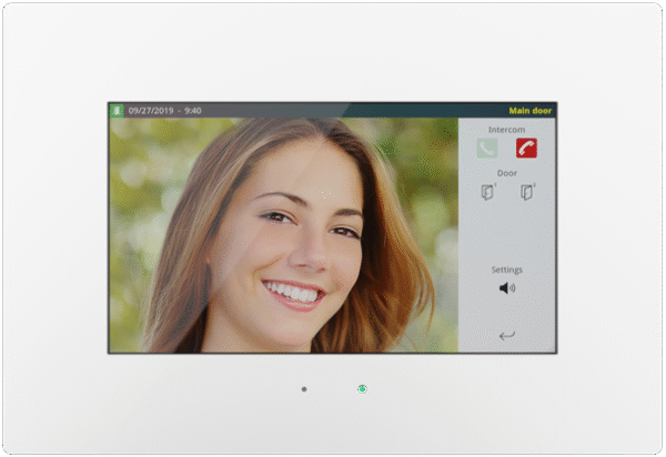 IDDERO HC3-KNX - 7” capacitive touch panel with IP connectivity and door phone function Classic White