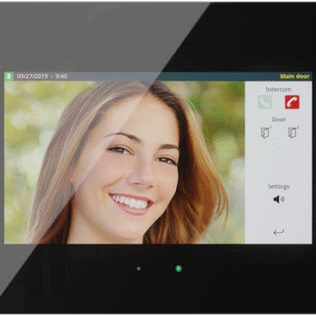 IDDERO HC3-KNX - 7” capacitive touch panel with IP connectivity and door phone function Glass Black