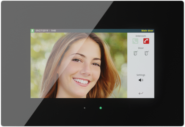 IDDERO HC3-KNX - 7” capacitive touch panel with IP connectivity and door phone function Glass Black